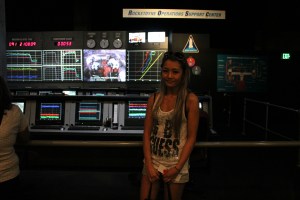 A duplicate of the Rocketdyne operations support centre located in Canoga Park, CA where the shuttle missions main engines were remotely monitored.